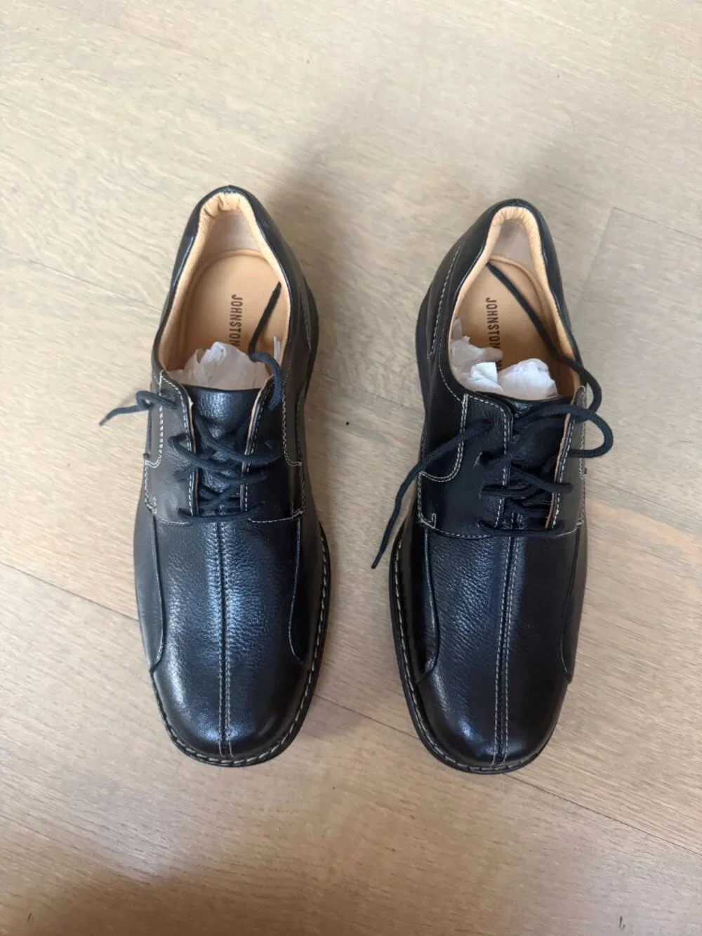 Johnston & Murphy Black Leather Oxfords Men’s 8M